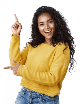Girl pointing